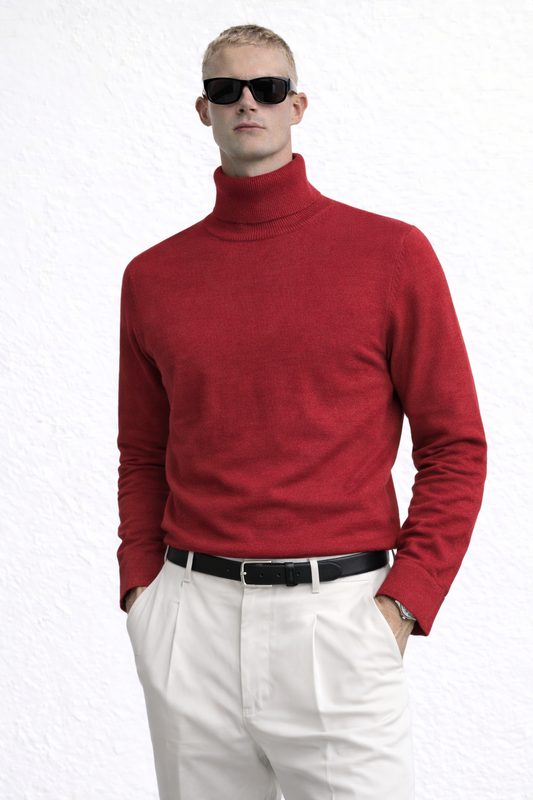 Men’s Premium Turtleneck Knit Sweater