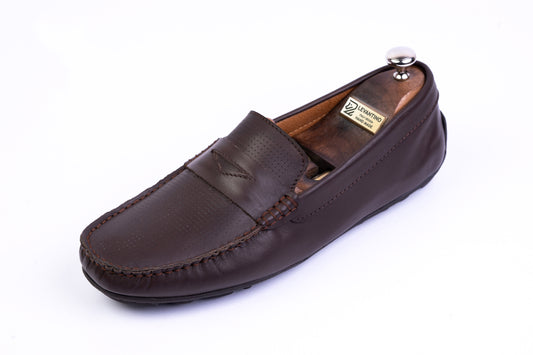 Men’s Leather Low-Tops Loafers - Brown