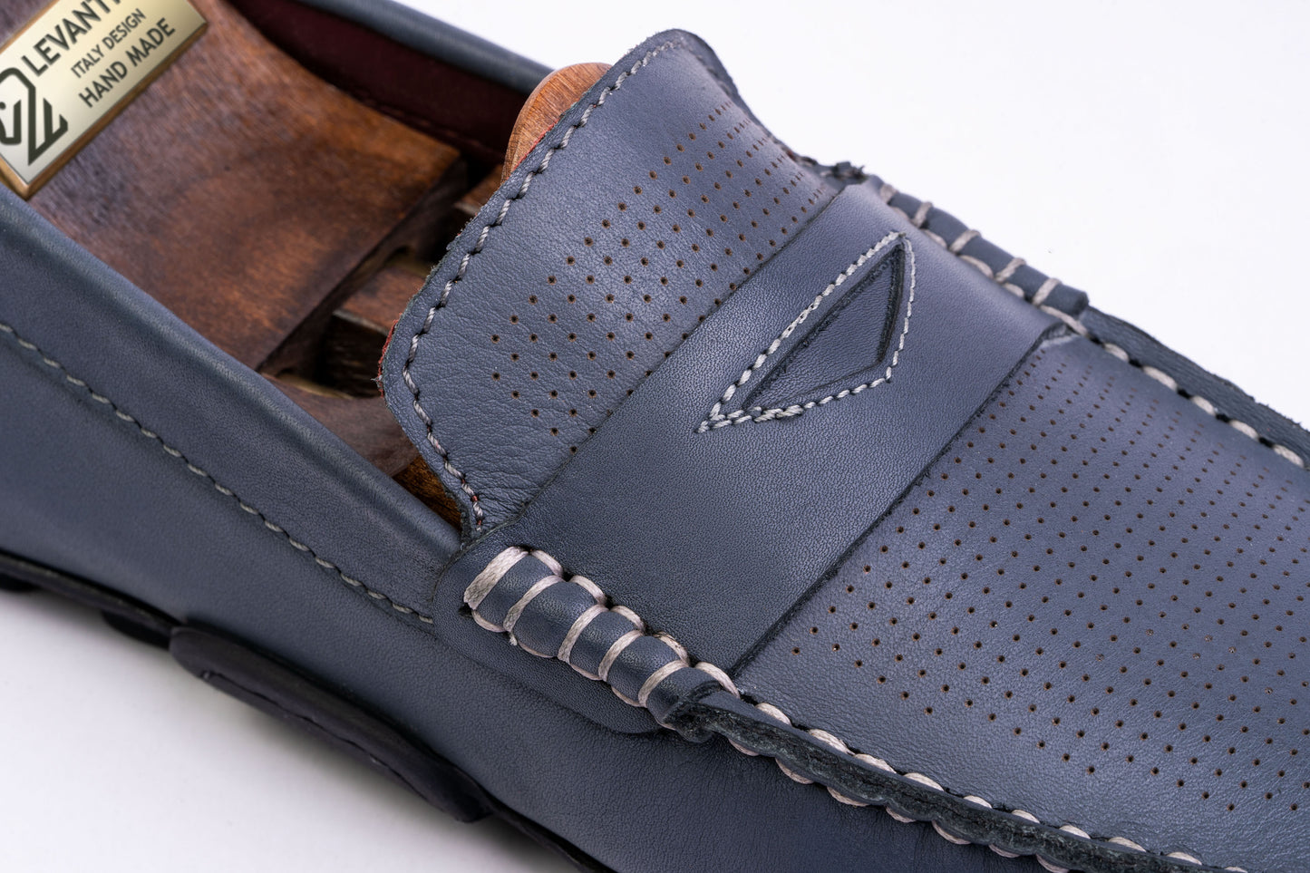 Men’s Leather Low-Tops Loafers - Gray