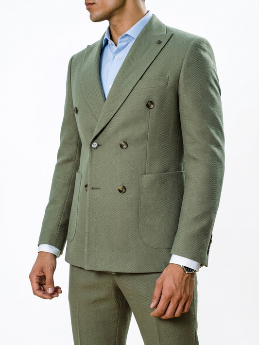 Men's Double-Breasted Suit, Italian Fit