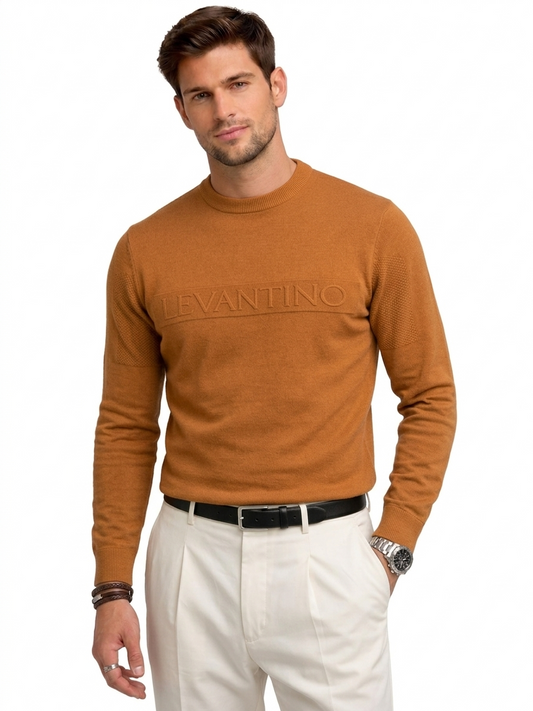 Men’s Embossed Logo Knit Sweater