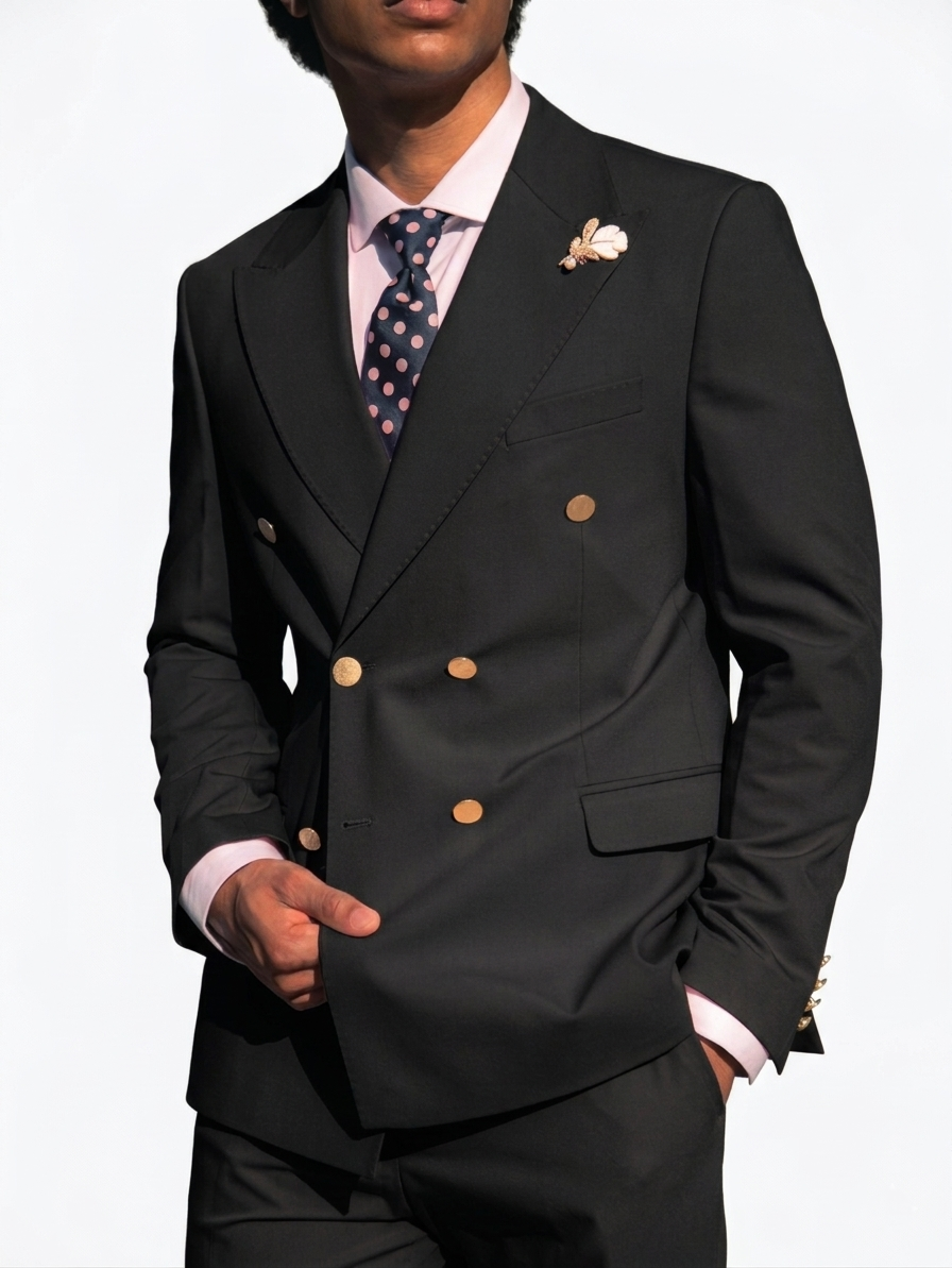 Men's Double-Breasted Suit, Italian Fit