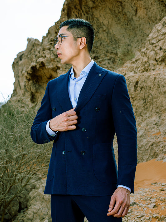 Men's Double-Breasted Suit, Italian Fit