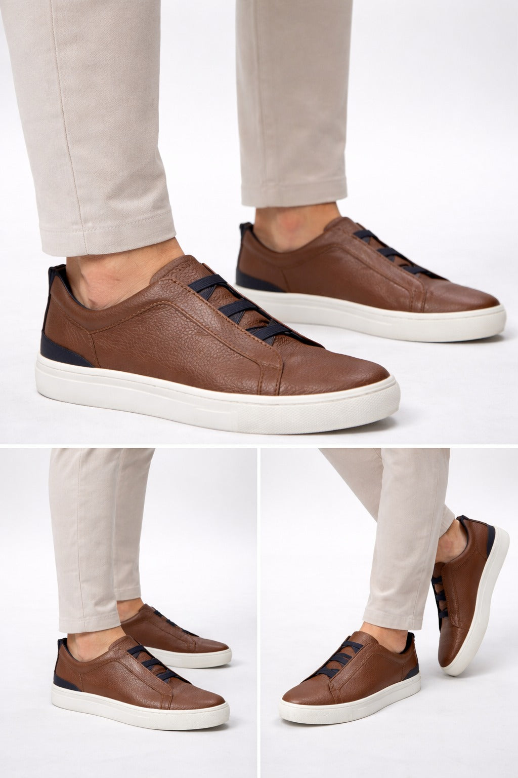Men’s Casual Leather Low-Top Sneakers