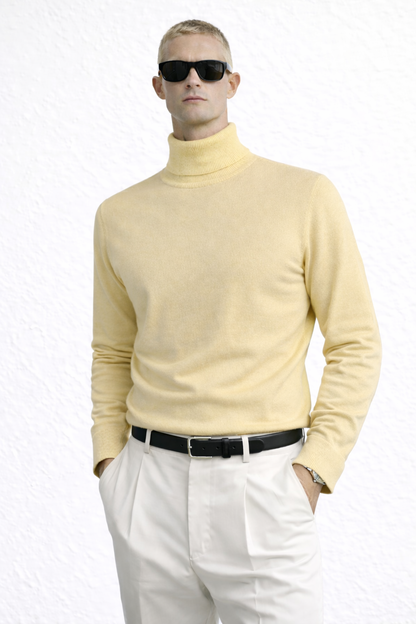 Men’s Premium Turtleneck Knit Sweater