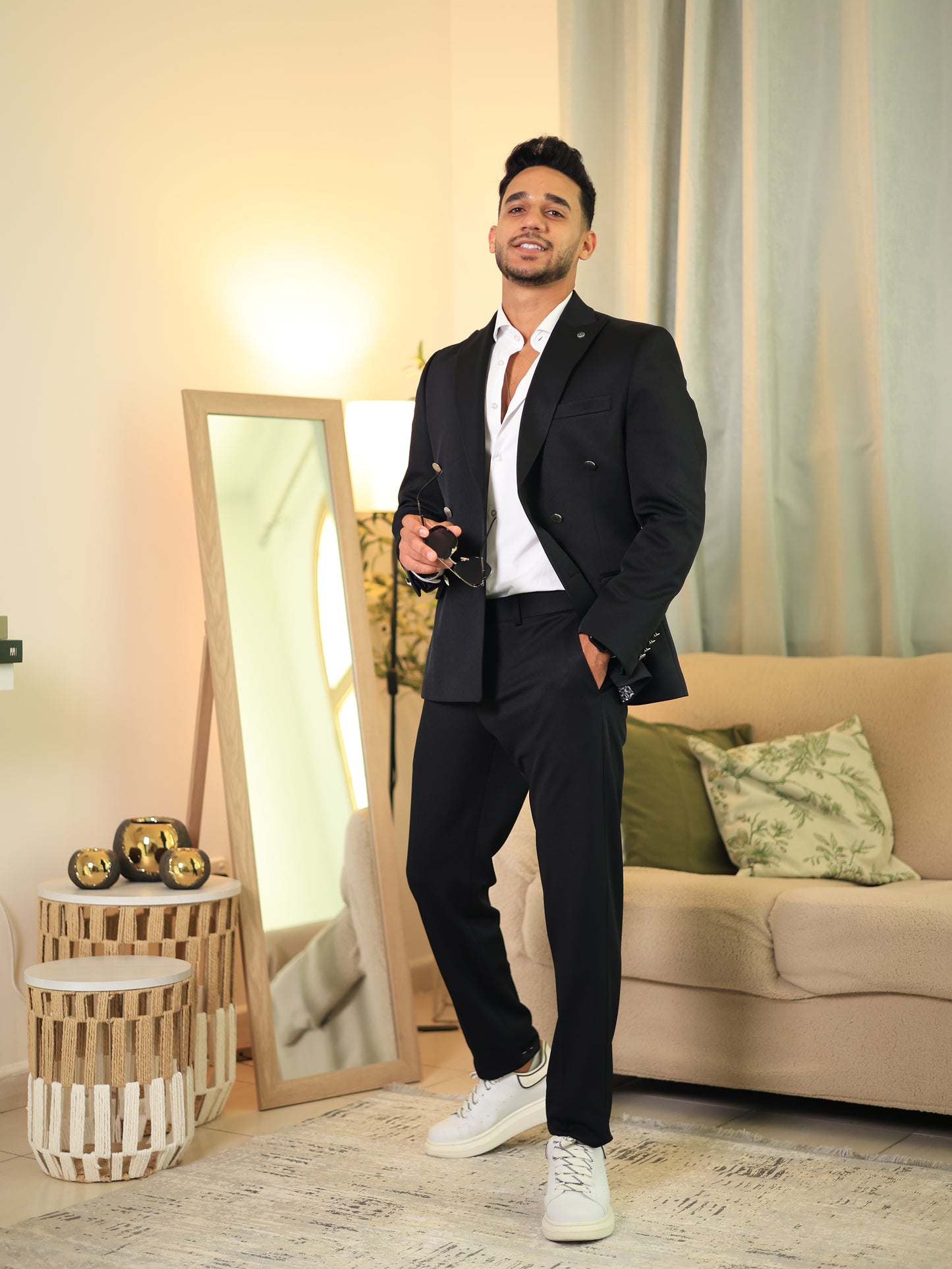 Men's Double-Breasted Suit, Italian Fit