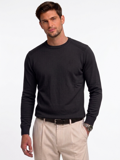 Round Neck Sweater  With Levantino Logo