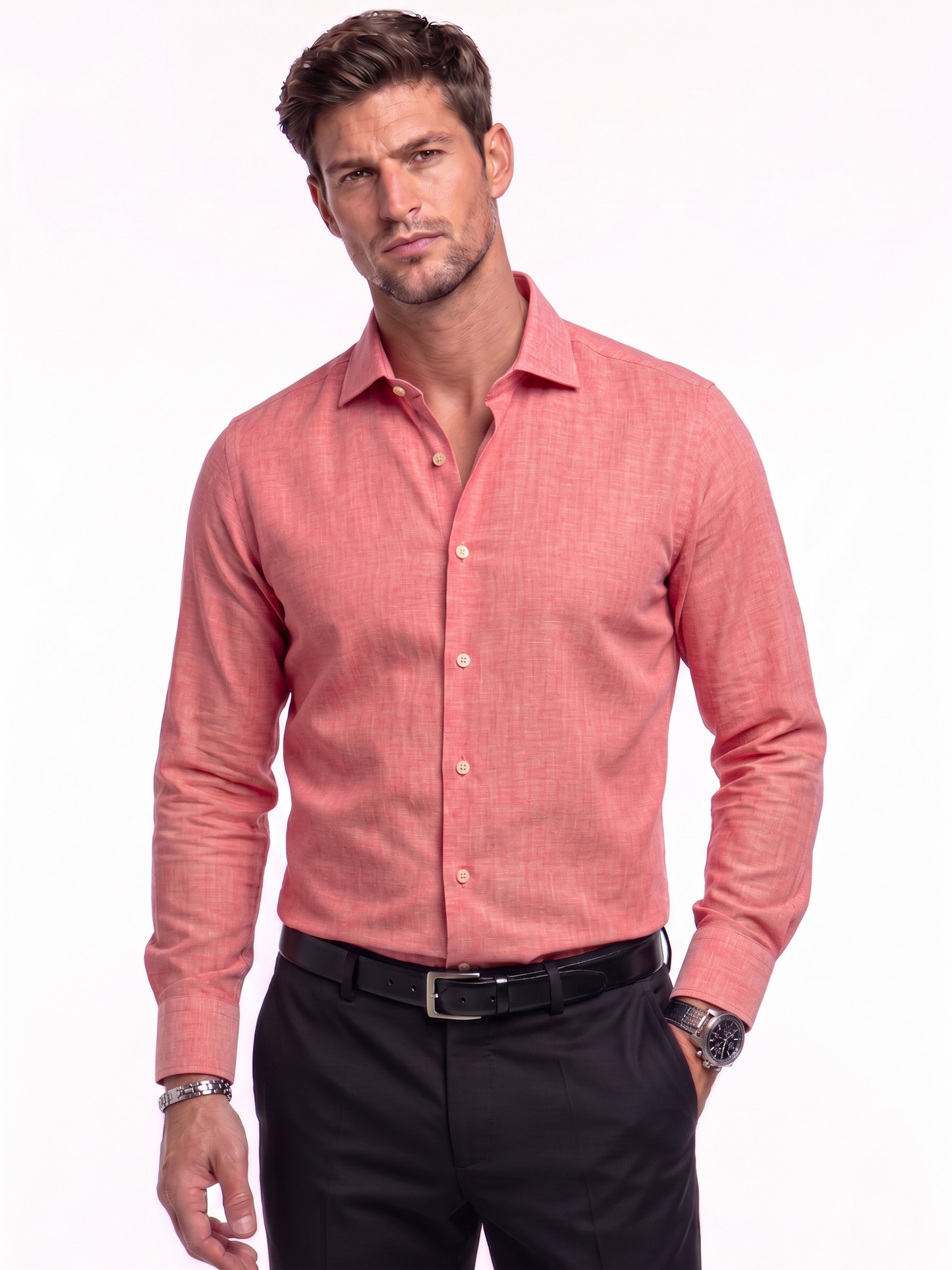 Men's Italian Linen Formal Shirt