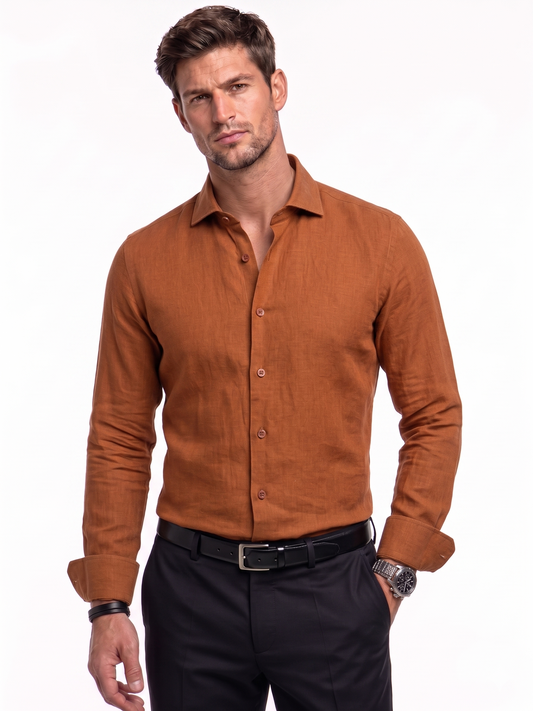 Men's Italian Linen Formal Shirt