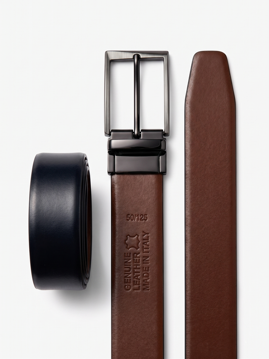 Italian Leather Belt Double Face