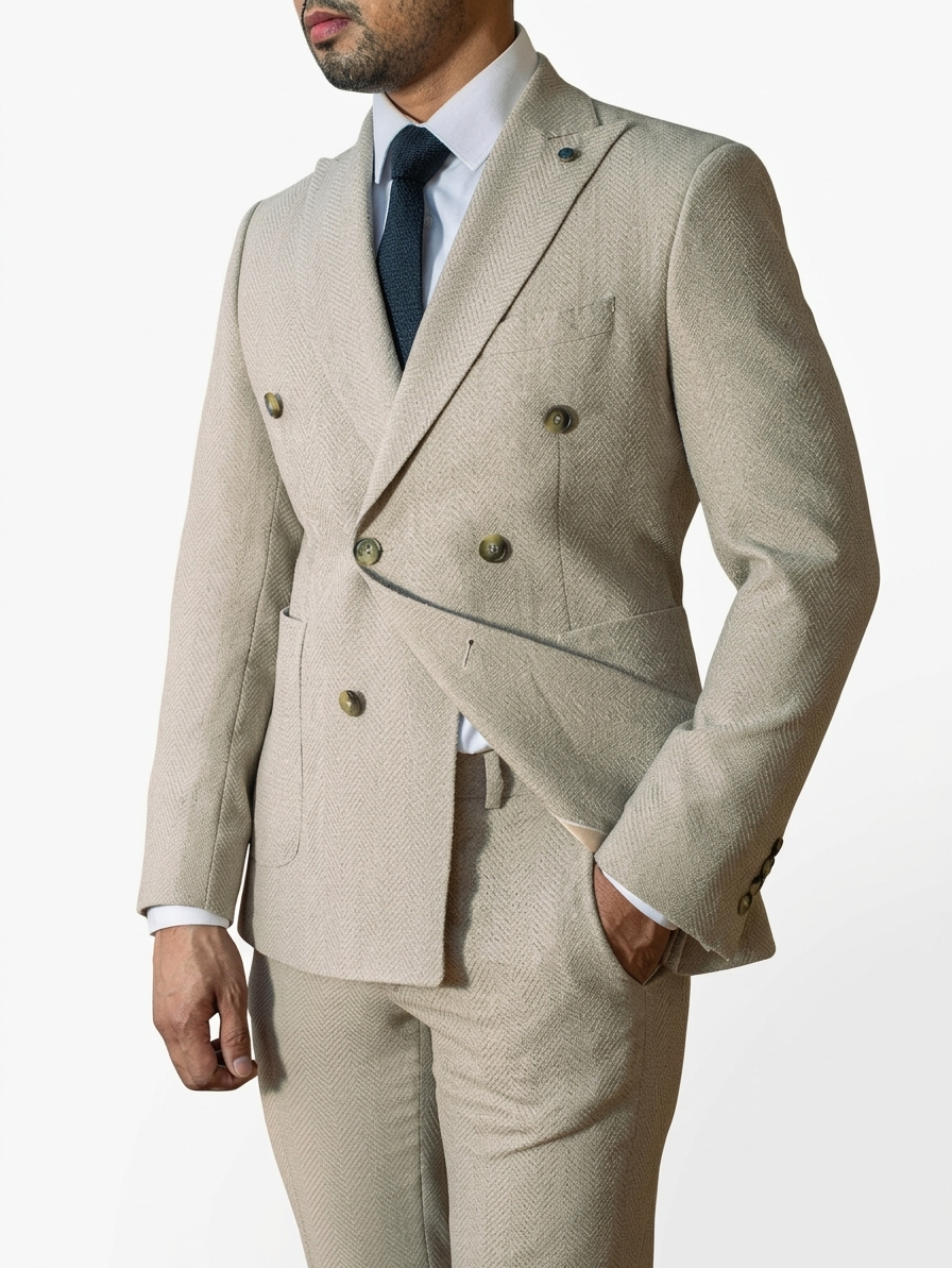 Men's Double-Breasted Suit, Italian Fit