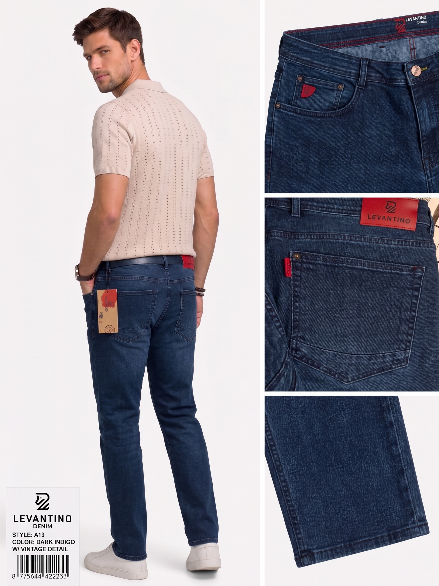 Navy Blue Jeans for Men
