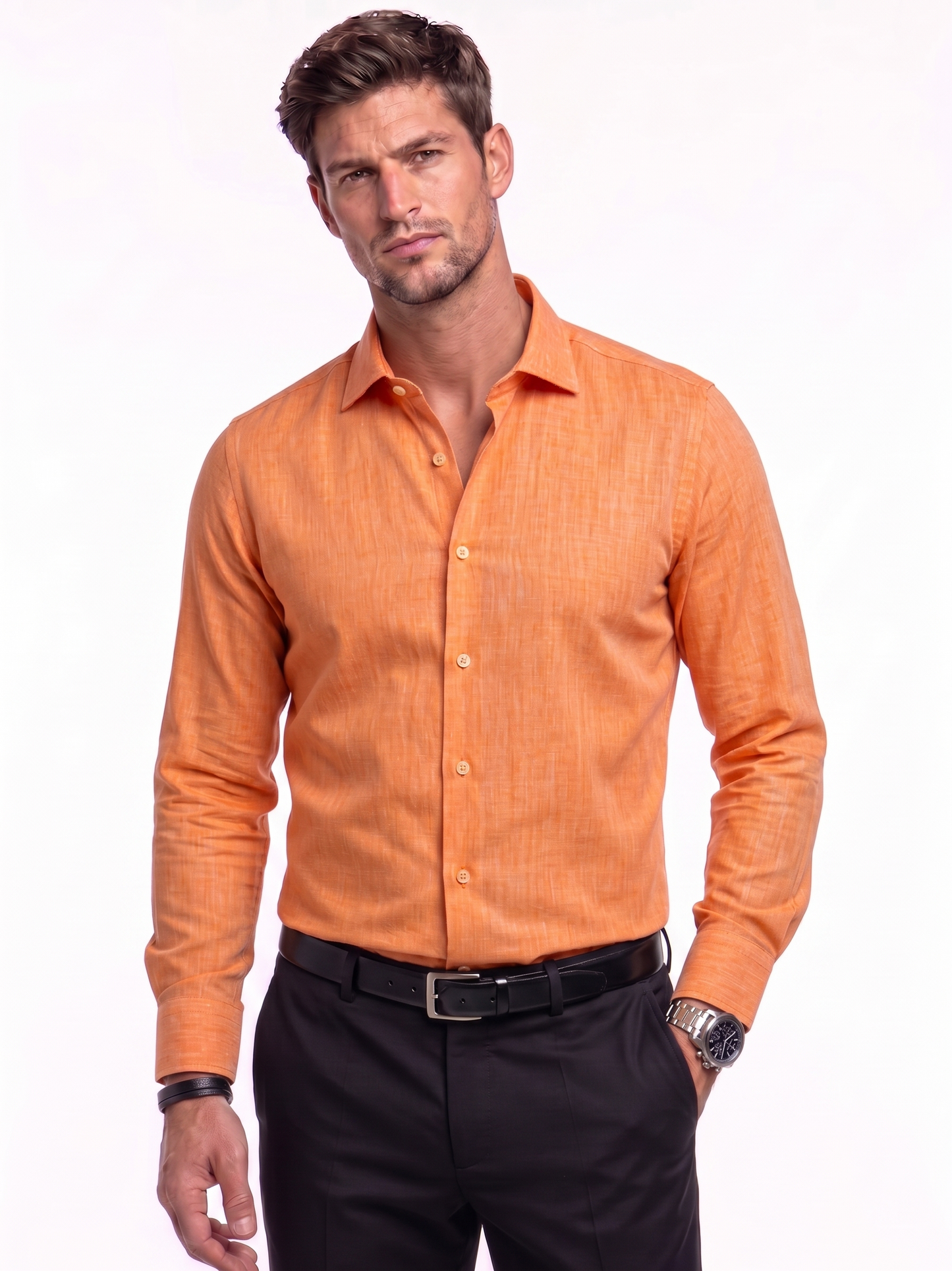Men's Italian Linen Formal Shirt