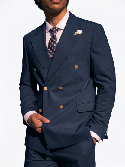 Men's Double-Breasted Suit, Italian Fit