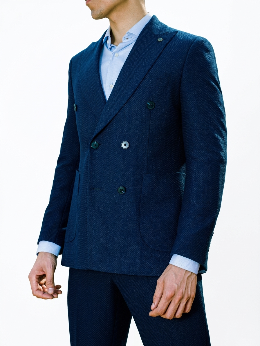 Men's Double-Breasted Suit, Italian Fit
