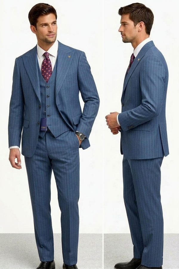 Men's Striped Babmoo Formal Suit