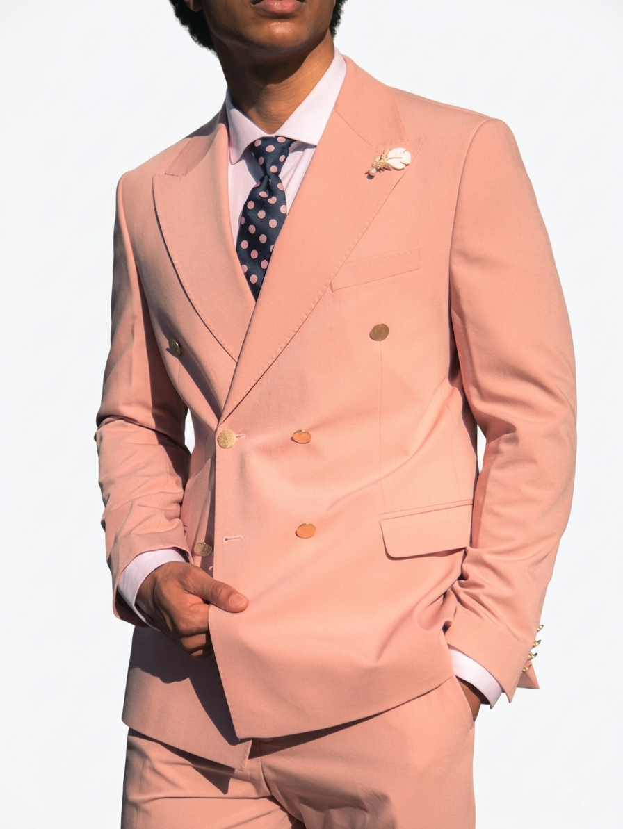 Men's Double-Breasted Suit, Italian Fit