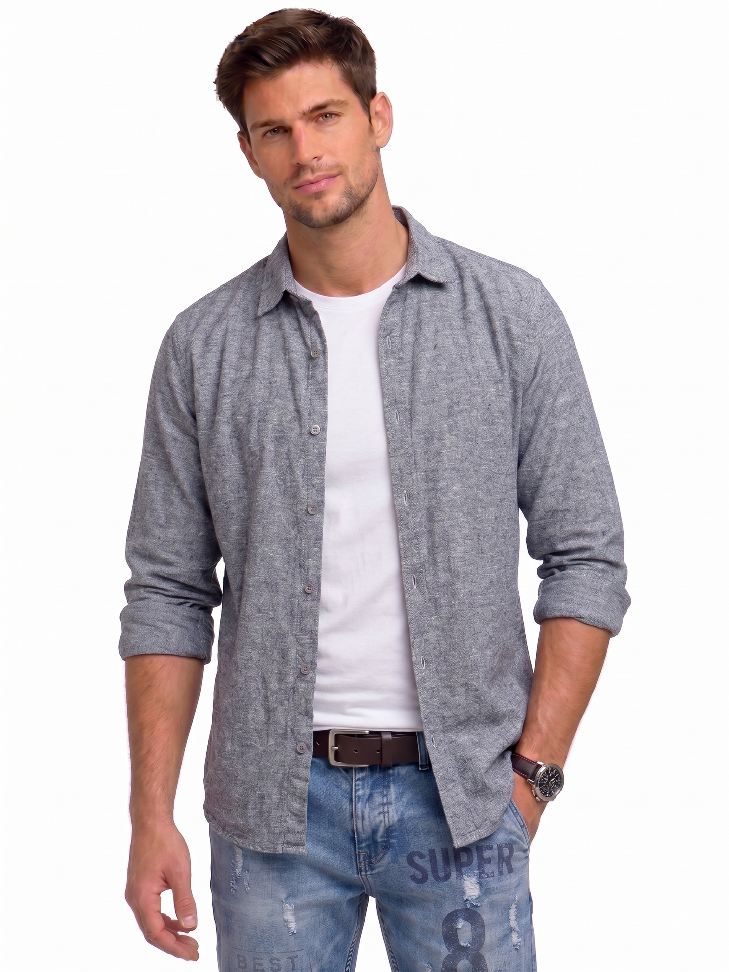 Men’s Slim Fit -Long Sleeve Shirt