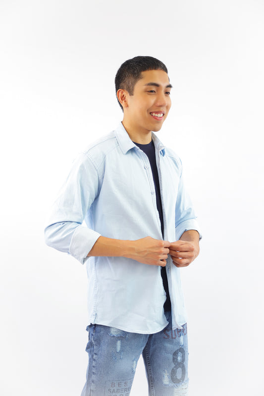 Men’s Casual Long-Sleeve Button-Down Shirt