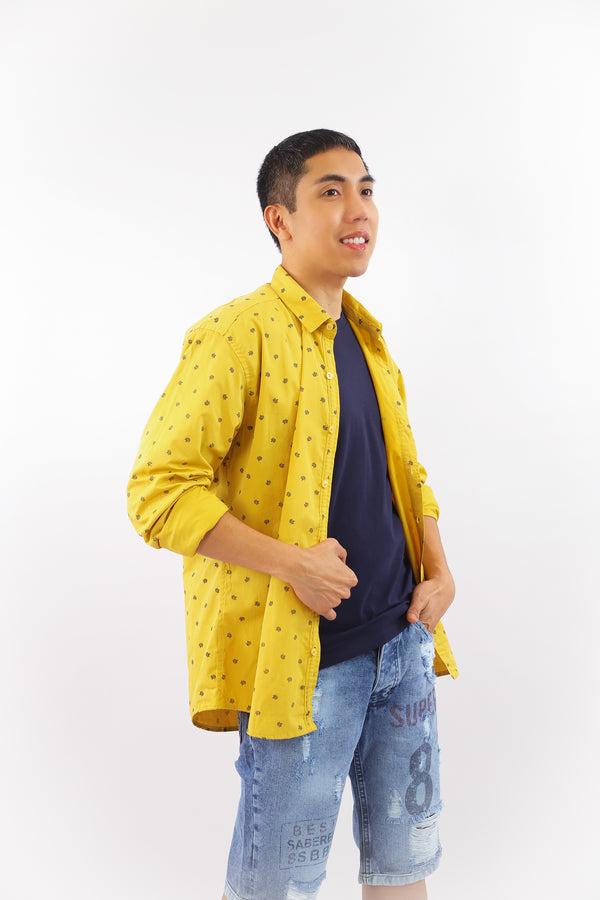 Men’s Slim Fit Striped Long Sleeve Shirt