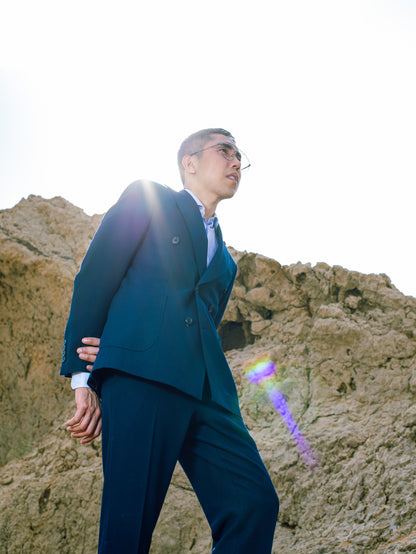 Men's Double-Breasted Suit, Italian Fit