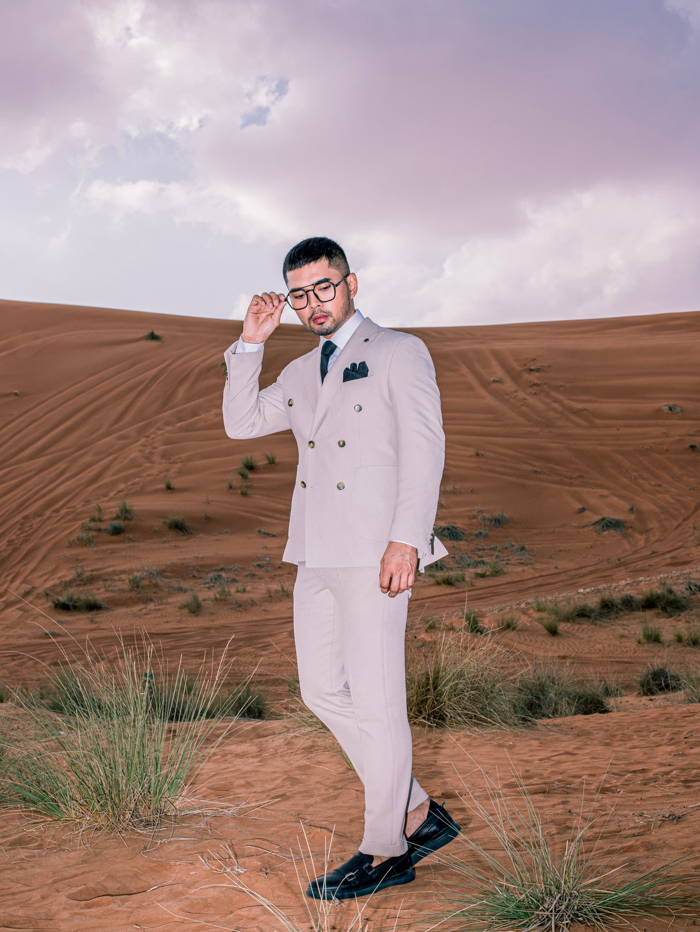 Men's Double-Breasted Suit, Italian Fit