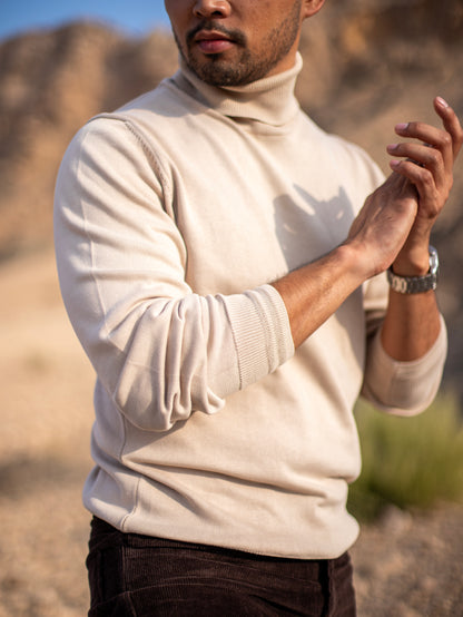 Men’s Premium Turtleneck Knit Sweater