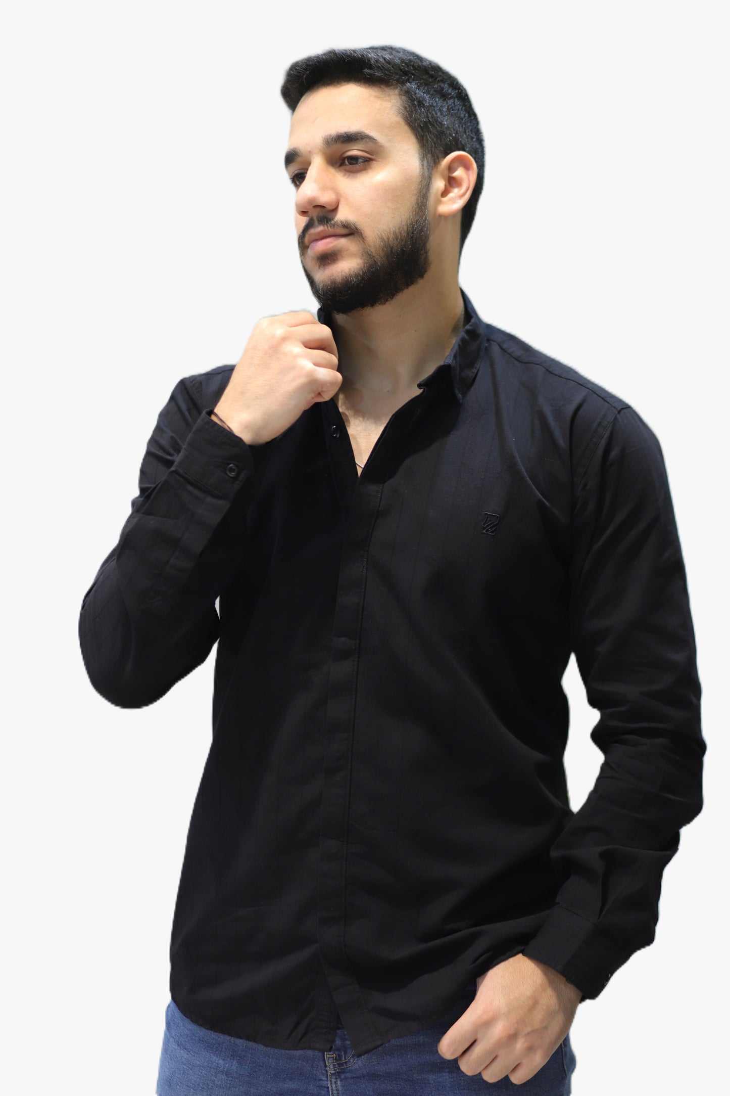 Men’s Slim Fit Striped Long Sleeve Shirt