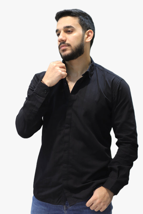 Men’s Slim Fit Striped Long Sleeve Shirt