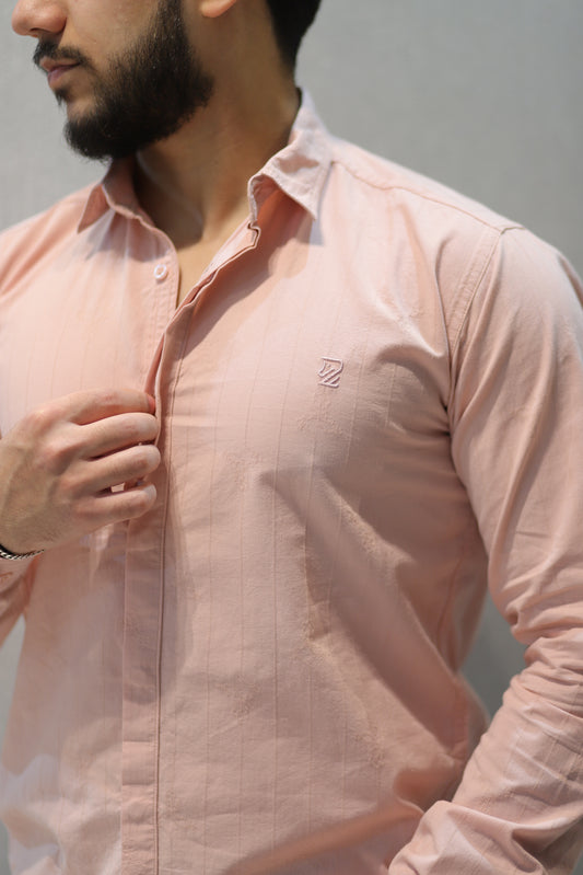 Men’s Slim Fit Striped Long Sleeve Shirt
