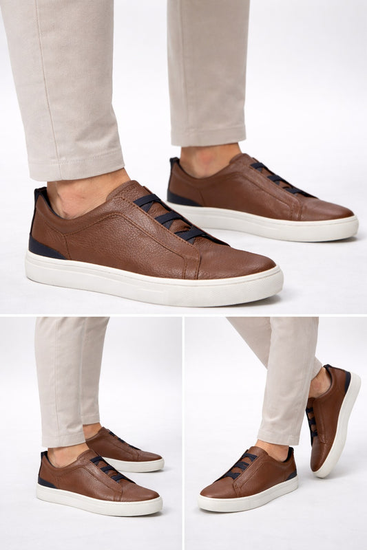 Men’s Casual Leather Low-Top Sneakers