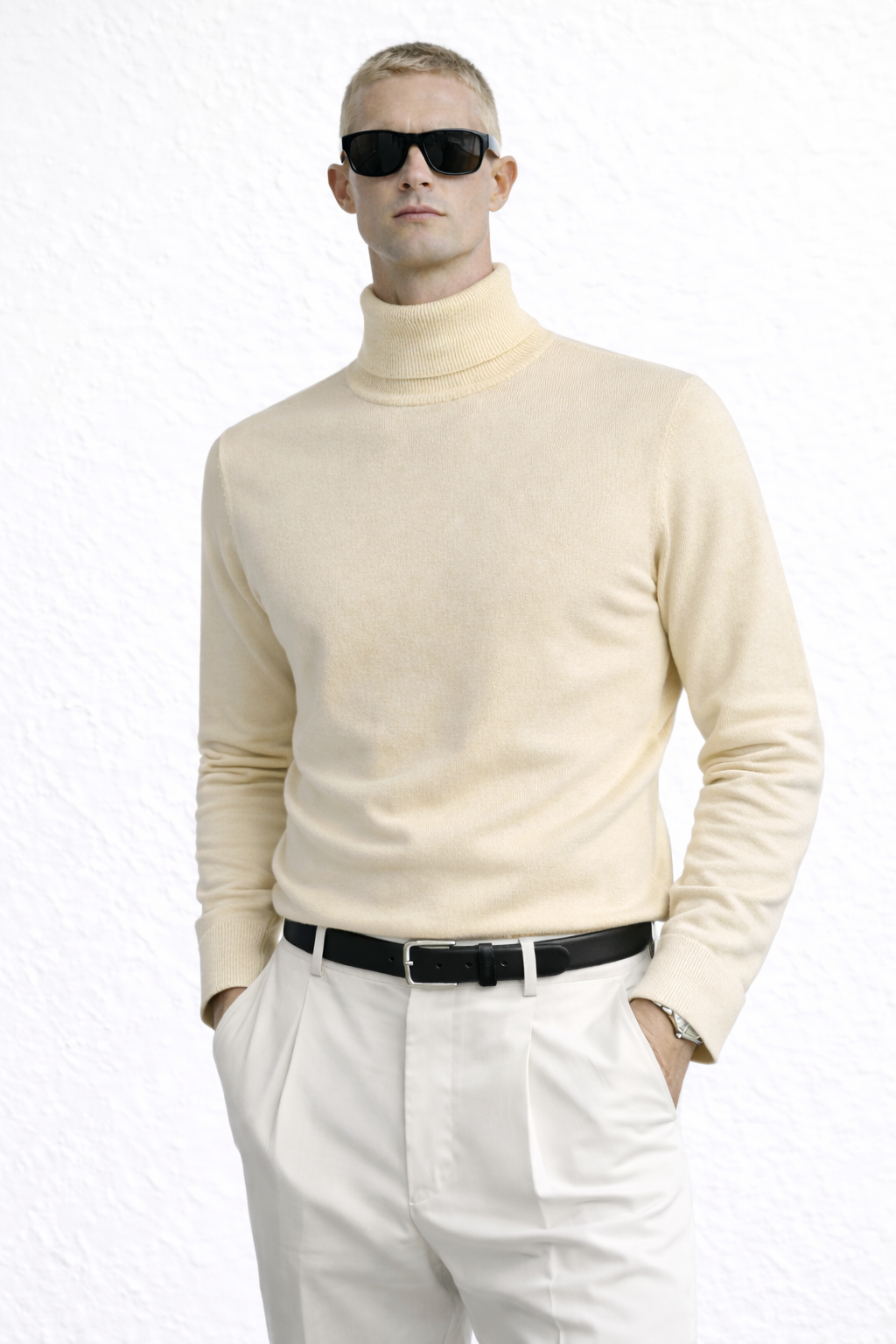 Men’s Premium Turtleneck Knit Sweater