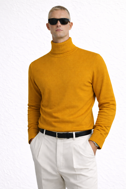 Men’s Premium Turtleneck Knit Sweater