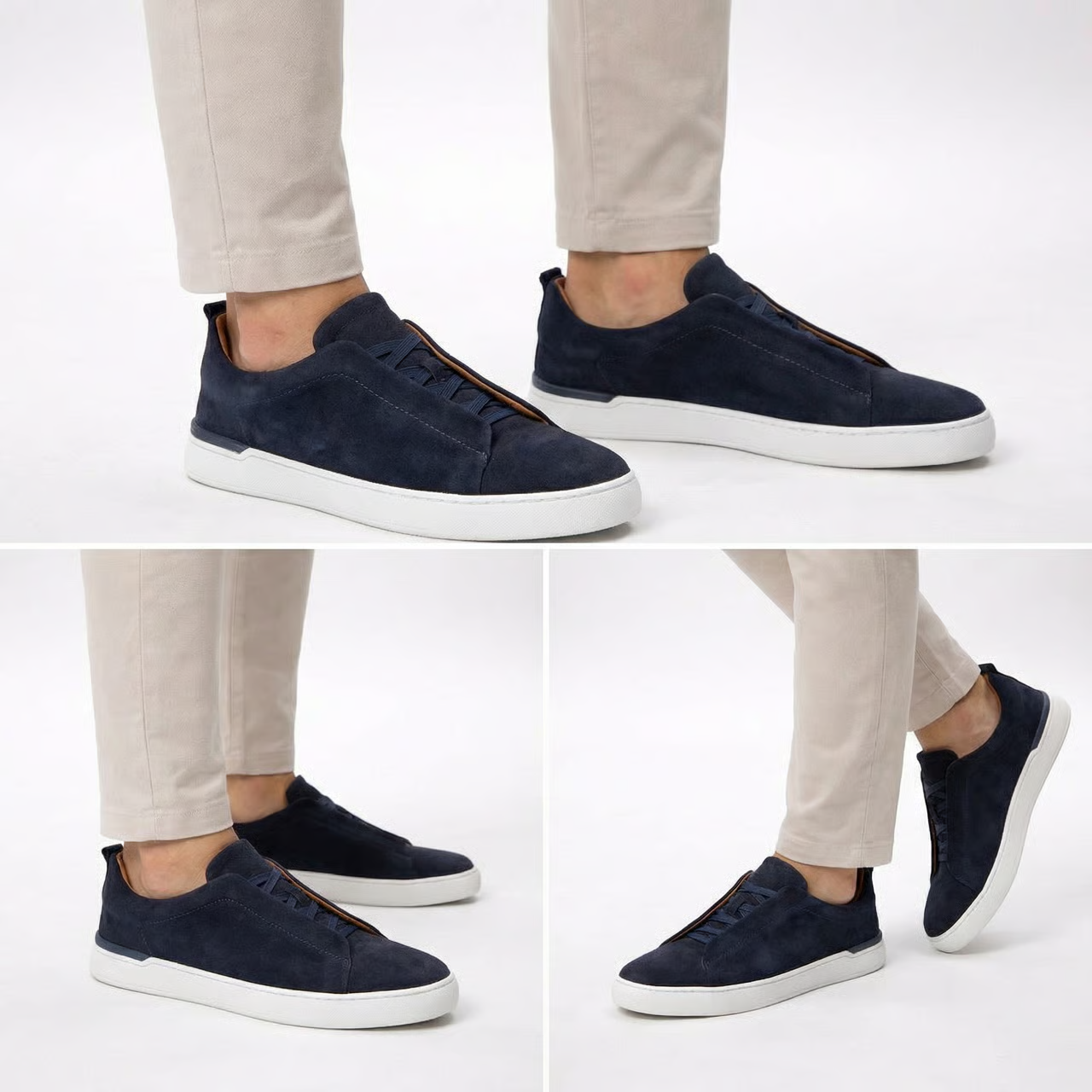 Men’s Casual Leather Low-Top Sneakers